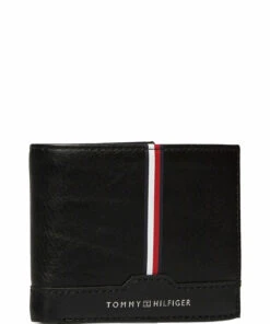 Tommy Hilfiger TH DOWNTOWN MINI CC WALLET Wallets & Card Holders For Men Black -men bags sale shop toham0am08588 cblack vbds 2