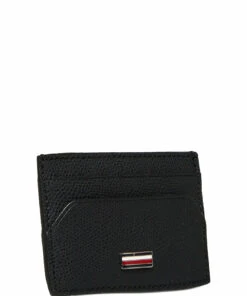 Tommy Hilfiger BUSINESS MINI CC HOLDER Wallets & Card Holders For Men Black -men bags sale shop toham0am08602 cblack vbds 2
