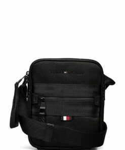 Tommy Hilfiger ELEVATED NYLON B MINI REPORTER Shoulder Bags For Men Black