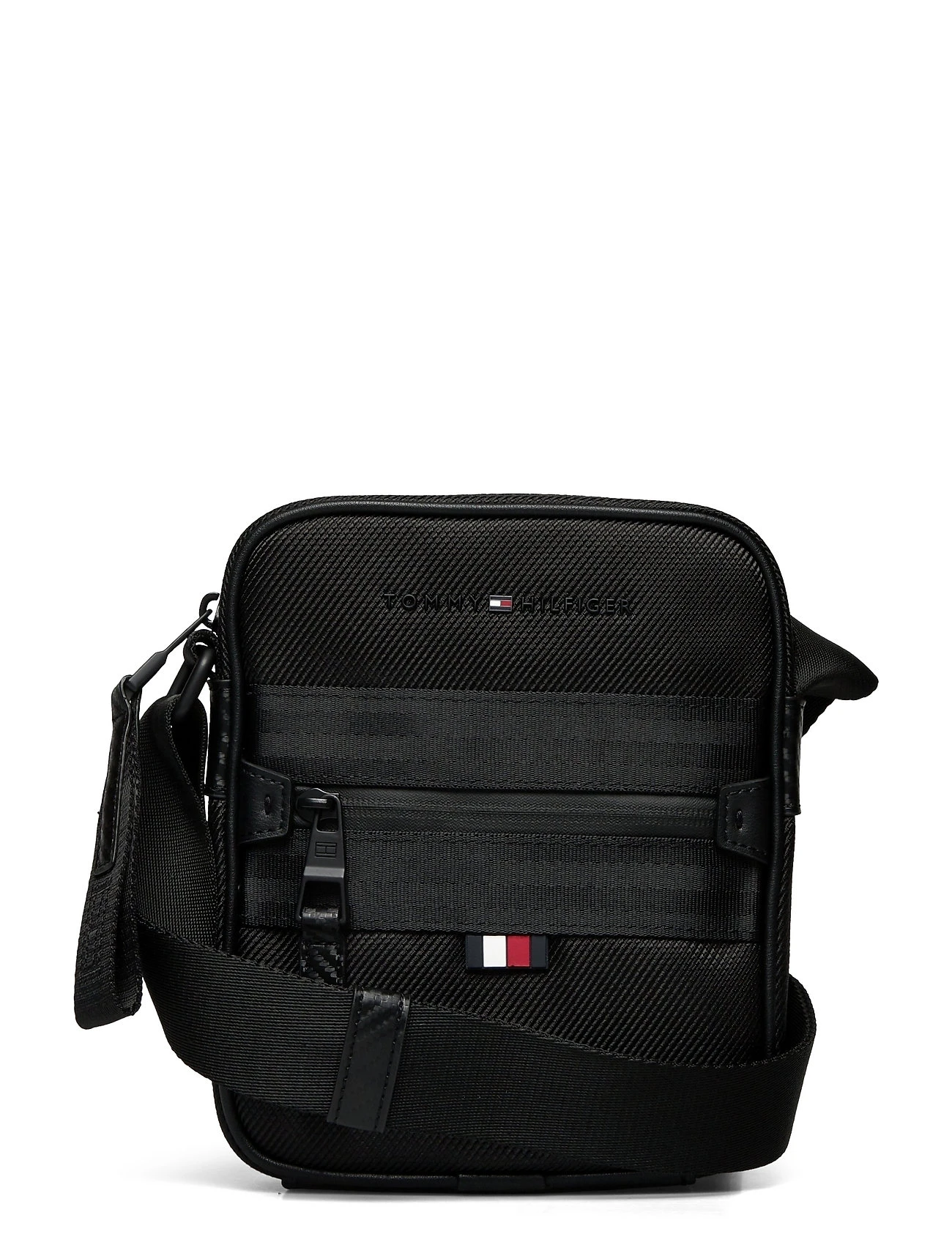 Tommy Hilfiger ELEVATED NYLON B MINI REPORTER Shoulder Bags For Men Black 1 Tommy Hilfiger ELEVATED NYLON B MINI REPORTER Shoulder Bags For Men Black