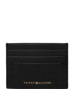 Tommy Hilfiger PREMIUM LEATHER MONO CC HOLDER Wallets & Card Holders For Men Black Flag Monogram -men bags sale shop toham0am08724 cblackflagmonogram v0gk 1