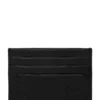 Tommy Hilfiger PREMIUM LEATHER MONO CC HOLDER Wallets & Card Holders For Men Black Flag Monogram