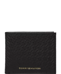 Tommy Hilfiger PREMIUM LEATHER MONO M CC WALLET Wallets & Card Holders For Men Black Flag Monogram