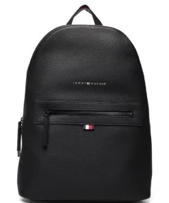 Tommy Hilfiger ESSENTIAL PU BACKPACK Backpacks For Men Black -men bags sale shop toham0am09503 cblack vbds 1