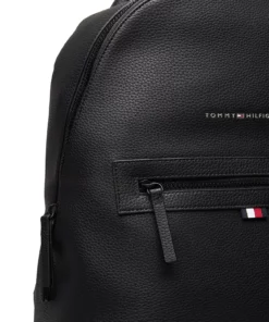 Tommy Hilfiger ESSENTIAL PU BACKPACK Backpacks For Men Black -men bags sale shop toham0am09503 cblack vbds 3