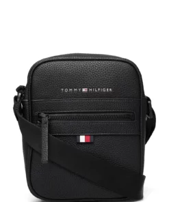 Tommy Hilfiger ESSENTIAL PU MINI REPORTER Shoulder Bags For Men Black