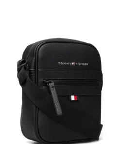Tommy Hilfiger ESSENTIAL PU MINI REPORTER Shoulder Bags For Men Black -men bags sale shop toham0am09504 cblack vbds 2