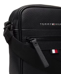 Tommy Hilfiger ESSENTIAL PU MINI REPORTER Shoulder Bags For Men Black -men bags sale shop toham0am09504 cblack vbds 3