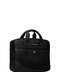 Tommy Hilfiger ESSENTIAL PU COMPUTER BAG Laptop Bags For Men Black -men bags sale shop toham0am09507 cblack vbds 2