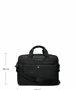 Tommy Hilfiger ESSENTIAL PU COMPUTER BAG Laptop Bags For Men Black -men bags sale shop toham0am09507 cblack vbds 8