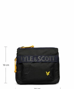 Lyle & Scott Recycled Ripstop Cross Body Shoulder Bags For Men True Black -men bags sale shop yleba1502a ctrueblack v572 8